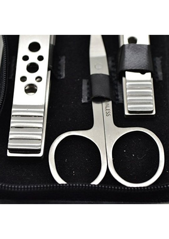 8pcs Eyebrow Scissor Tweezer Nail Manicure Clipper Filer Set 304 Stainless Steel