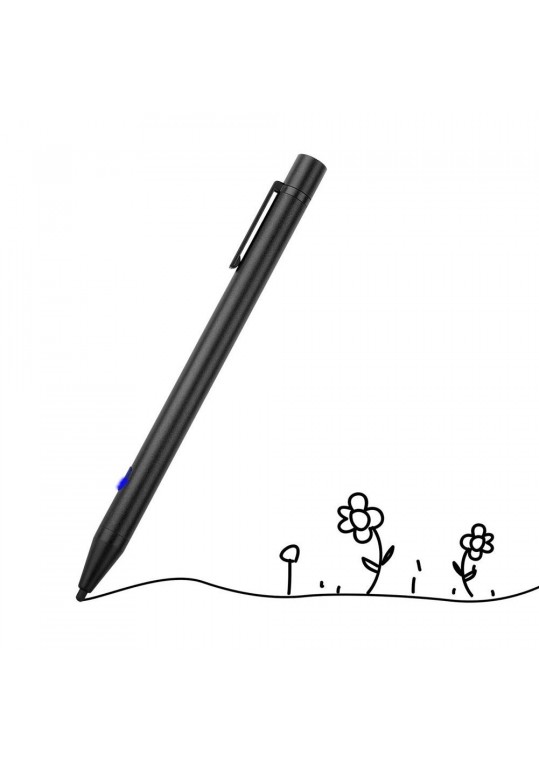 Salute Stylus Pen Active Touch Screen Capacitive Drawing Pen USB Charging Capacitor for iPhone iPad Samsung Tablet Black